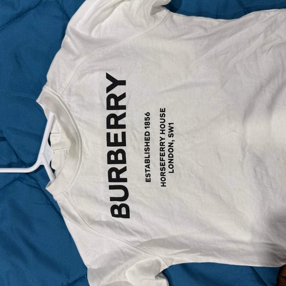 Burberry  kids White Long Sleeve Tee
